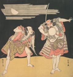 De acteurs Otani Tomoemon I en Bando Mitsugoro I