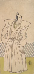 De vijfde Ichikawa Danjuro als een samoerai van hoge rang