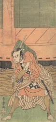 De Eerste Nakamura Nakazo als een Samurai, ca. 1770