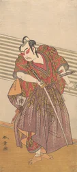 De tweede Ichikawa Yaozo als een samoerai