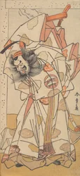 De tweede Nakajima Mihoemon in de rol van Sadaijin Jihei, 1776