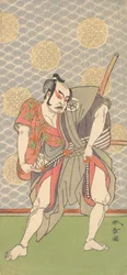 De tweede Nakamura Sukegoro in de rol van Gokumon no Shobei, 2e maand, 1771