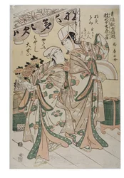 De meest vermakelijke Niwaka uit de plezierwijken. Mussen van de Yoshiwara, ca. 1780-1800 (houtsnede op papier)