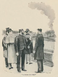 Een huis in brand, 1892