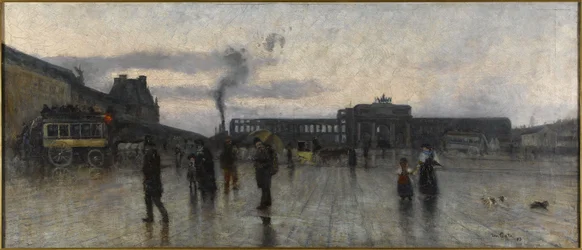 De ruïnes van de Tuilerieën en de Place du Carroussel