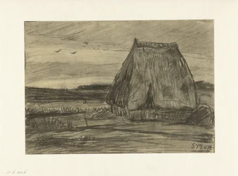 Landschap met hut