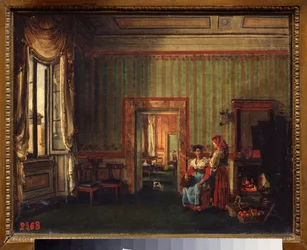 Interieur van het huis van prins Alexander Galitzine in Rome (Italië)