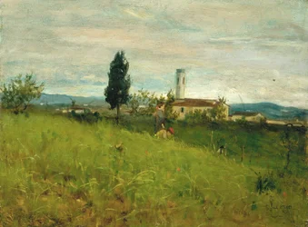 Kerkje op het platteland, ca. 1877