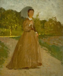 Vrouw in de tuin, c.1864