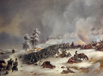 Terugtrekking uit Rusland in 1812: "Ricard Divisie in de Slag bij Krasnoe op 18/11/1812, 9 uur 