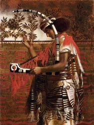 Een jonge muzikant in dienst van de tempel tijdens het Loofhuttenfeest, later Hosanna genoemd, 1862