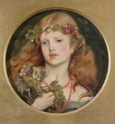 Studie van een meisjeshoofd, 1863