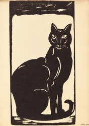 Zwarte kat (houtsnede)