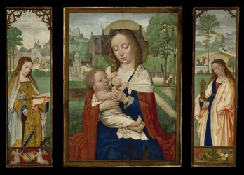 Maagd en Kind; Heiligen Catharina en Barbara
