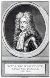 William Bentinck, 1e Graaf van Portland, gegraveerd door Jacobus Houbraken naar een origineel van Robert Williams
