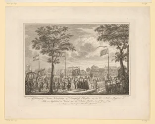 Afscheid van Willem V en echtgenote aan de Buiten Amstel, 1768