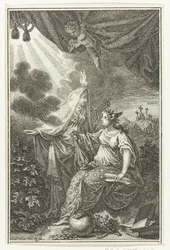 Allegorische figuren nabij de heuvel Golgota