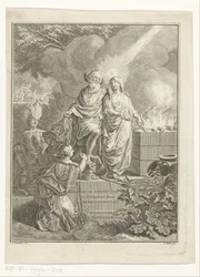 Allegorische titelpagina met aartsvader Abraham en Waarheid