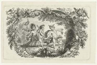 Drie putti bij een bijenkorf