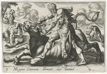 Hercules in gevecht met Acheloüs