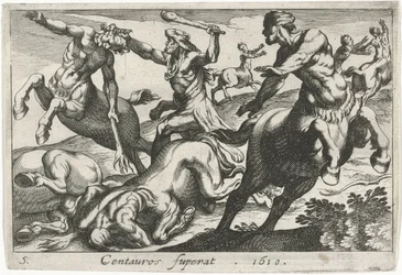 Hercules in gevecht met de centauren