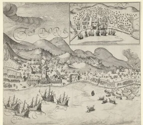 Overwinning van de Hollanders op de Portugezen op Tidore (rechterplaat), 1605