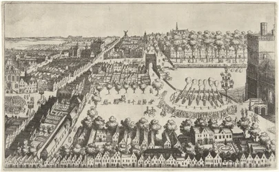 Vreugdevuren te Den Haag na de afkondiging van het bestand, 1609