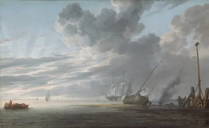Estuarium aan het eind van de dag, ca. 1640-1645 (olieverf op paneel)