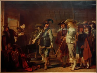 Soldaten verdelen hun buit