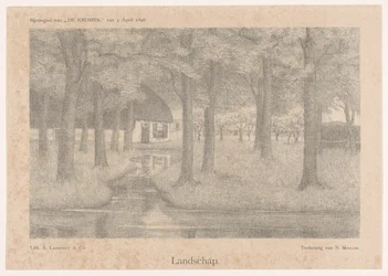 Boerderij tussen bomen