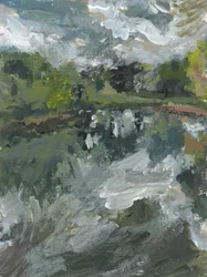 Vijver nr. 2 , 2023 (acryl op papier)