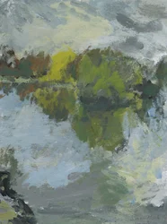 Vijver nr. 4, 2023 (acryl op papier)