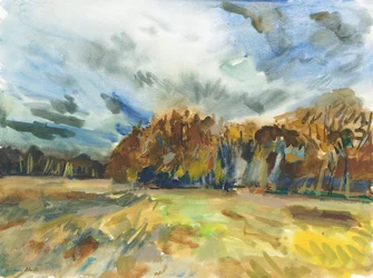 Richmond Park, 2018 (aquarel op papier)