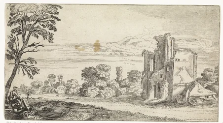 Landschap met ruïne
