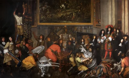 Louis XIV bezoekt de Manufacture des Gobelins op 15 oktober