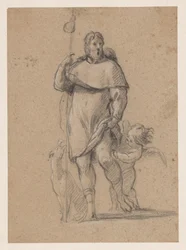 De H. Rochus met hond en engeltje