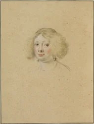 Portret van een Jonge Vrouw met Parel Oorbellen