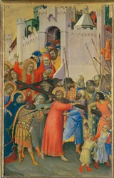 Le Portement de Croix - De Kruisdraging Deel van een polyptiek, geschilderd voor een lid van de Orsini familie ...