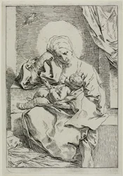 Madonna en Kind met een Vink
