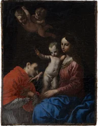 Madonna met Kind, vereerd door de heilige Carlo Borromeo
