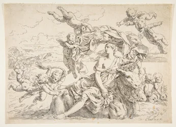 De verkrachting van Europa, ca. 1636