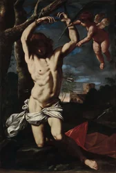 Sint Sebastiaan en een engel