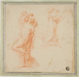 Twee schetsen van Sint Sebastiaan