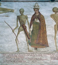 Dood vraagt de paus om te dansen (detail)
