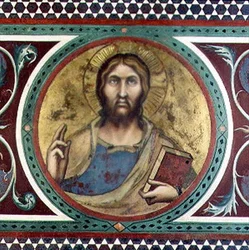 Maesta: Christus zegent, detail