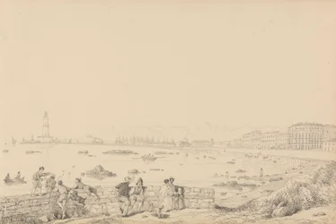 Album van 30 uitzichten in Tirol en Italië: Livorno, Villa Caprille - Algemeen uitzicht 1 september 1841