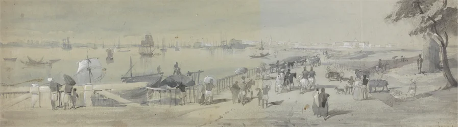 Algemeen uitzicht op Calcutta, vanaf de ingang van de Waterpoort van Fort William