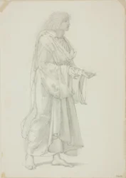 Geklede staande mannelijke figuur