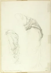 Draperie, twee studies voor De Spiegel van Venus