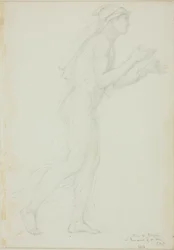 Studie voor Pelgrim in Romaunt of the Rose